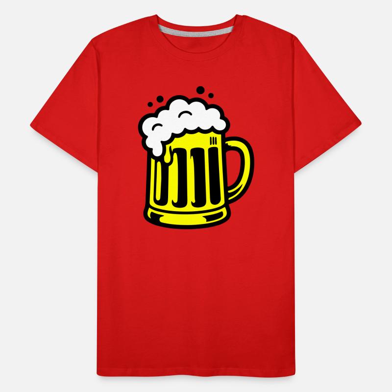 Icône de chope de bière T-shirt bio Premium Homme