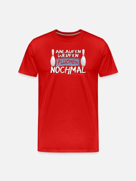 Run-up, throwing, cursing, bowling again - Men's Premium Organic T-Shirt - red