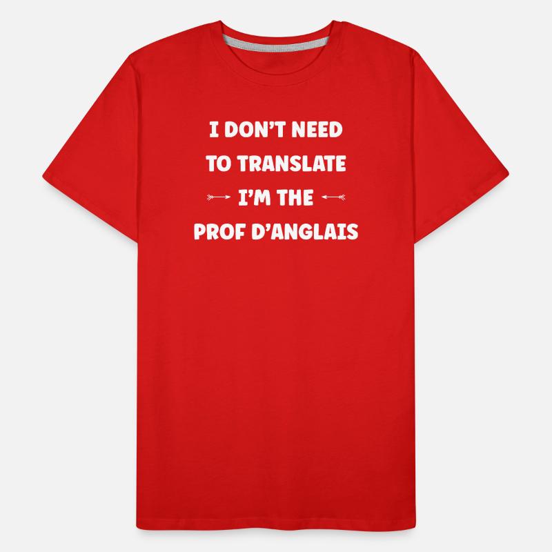 Prof Anglais T-shirt bio Premium Homme