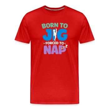 Irish Dance Step-dancing Celtic Fan - Men's Premium Organic T-Shirt - red - Front - Damien (186cm)