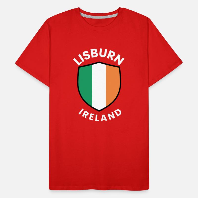 Lisburn Shield Irish Flag Tee Männer Premium Bio T-Shirt