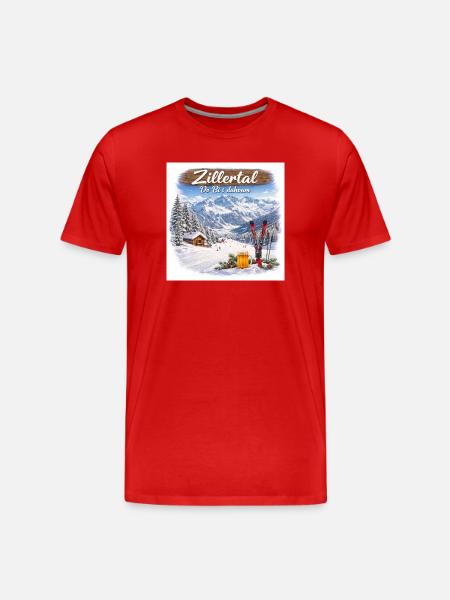 Dahoam Zillertal - Men's Premium Organic T-Shirt - red