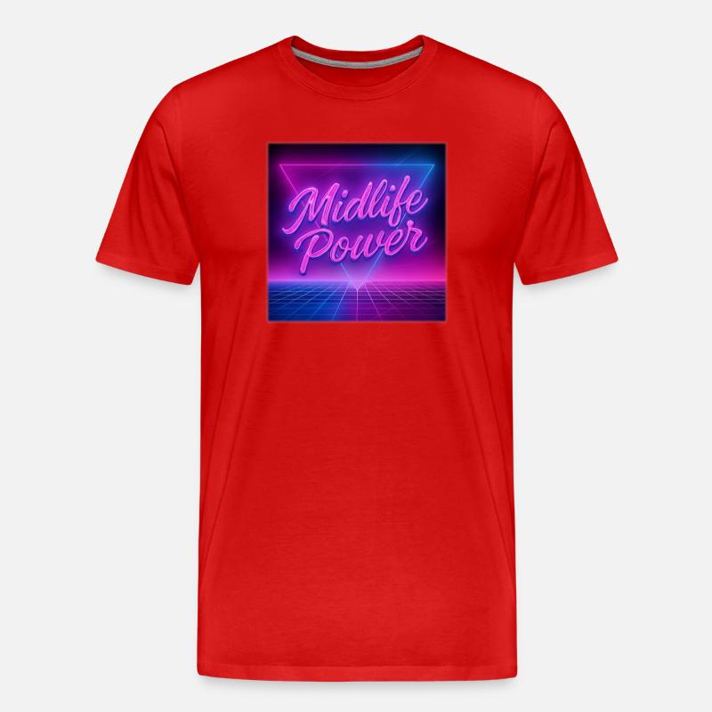 Pouvoir de la mi-vie - T-shirt bio Premium Homme - rouge