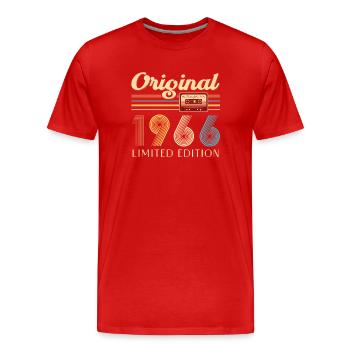 60. Geburtstag 60 Jahre Original 1966 - Männer Premium Bio T-Shirt - Rot - Vorne - Damien (186cm)