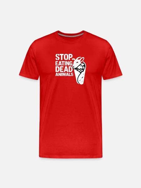 Stop Eating Dead Animals – Tierschutz - Männer Premium Bio T-Shirt - Rot