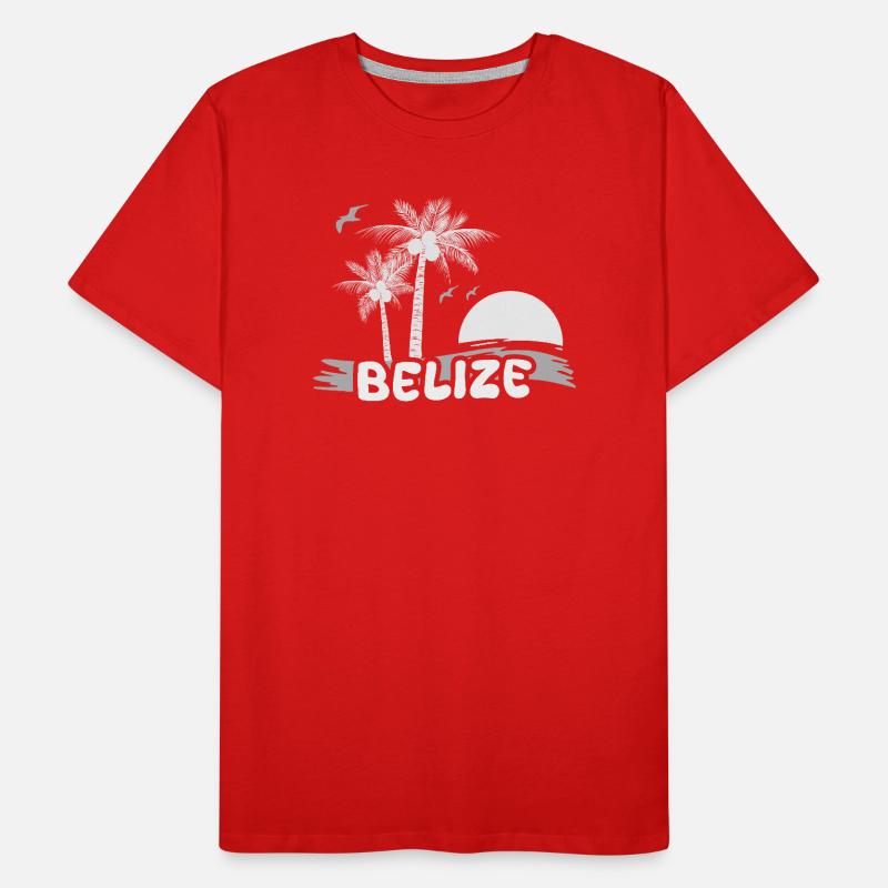 Belize Beach Men's Premium Organic T-Shirt