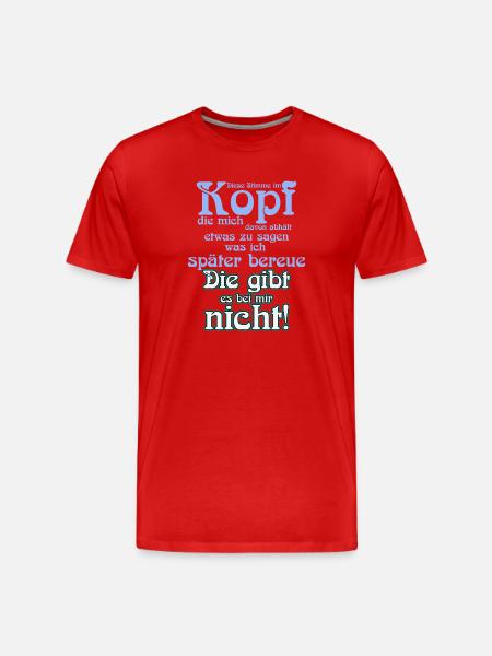 Stimmen im Kopf... - Männer Premium Bio T-Shirt - Rot