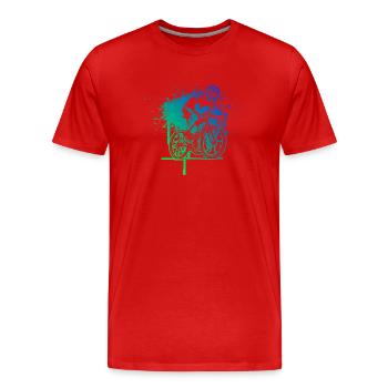 Roadbike Liebe zum Anziehen - Männer Premium Bio T-Shirt - Rot - Vorne - Damien (186cm)