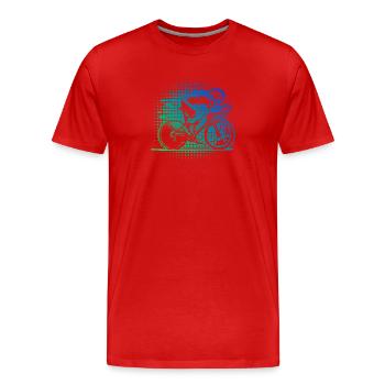 Roadbike Liebe zum Anziehen - Männer Premium Bio T-Shirt - Rot - Vorne - Damien (186cm)