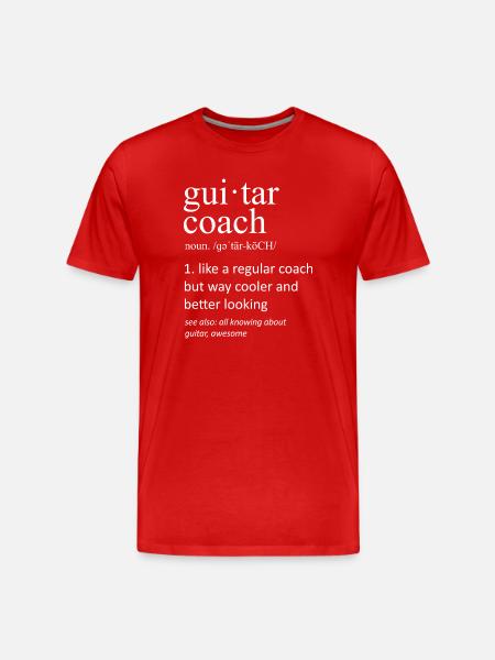 Lustiger Gitarrencoach Definition Musiklehrer - Männer Premium Bio T-Shirt - Rot