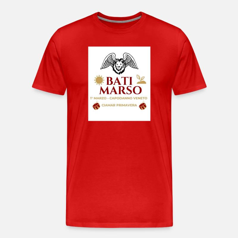 Bati Marso – Silvester-Veneto - Männer Premium Bio T-Shirt - Rot