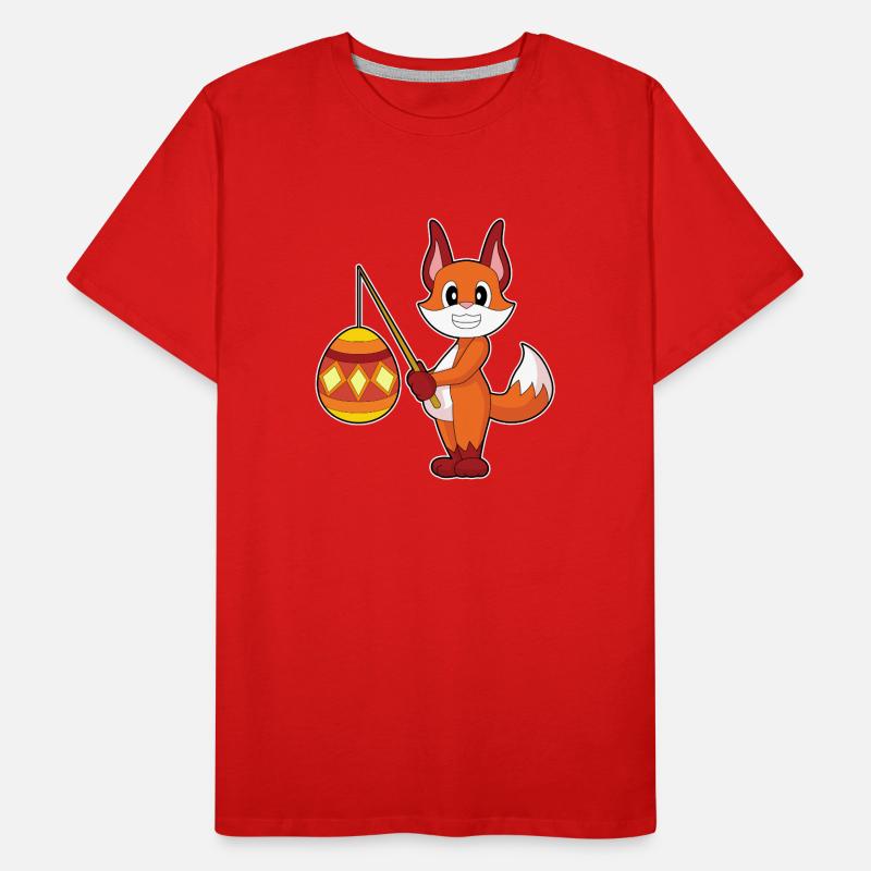 Fuchs Ostern Angeln Männer Premium Bio T-Shirt