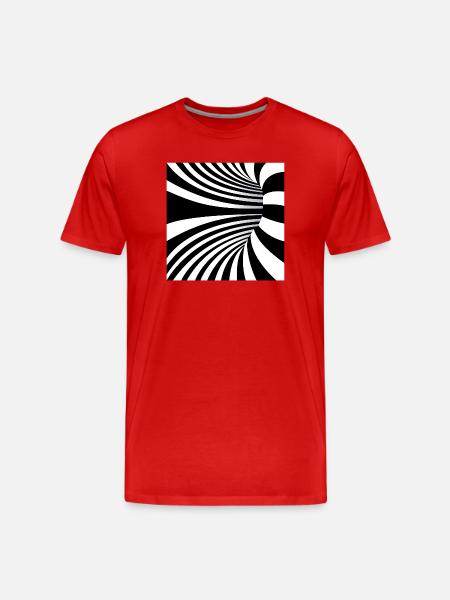 Monochrome Spiral Flux - T-shirt bio Premium Homme - rouge