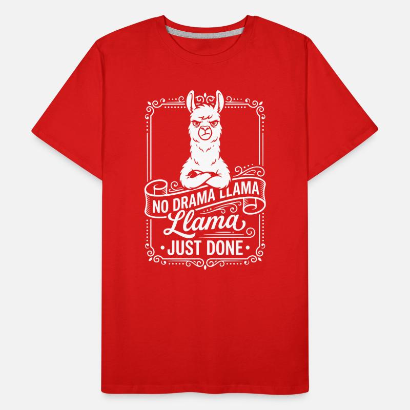 No Drama Llama Just Done Männer Premium Bio T-Shirt