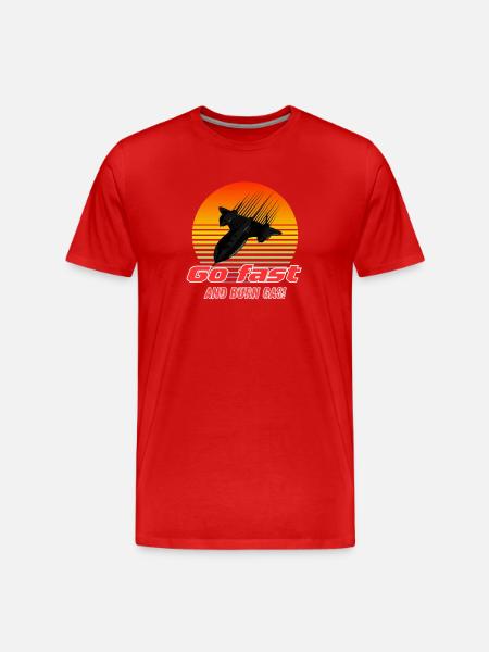 Go fast and burn gas ! Blackbird - Men's Premium Organic T-Shirt - red
