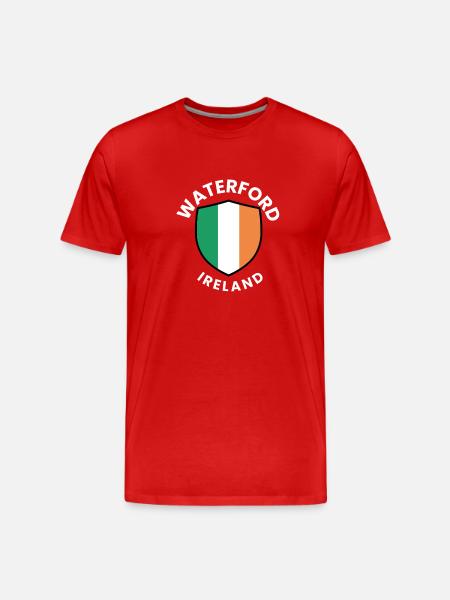 Waterford Ireland Flag - Men's Premium Organic T-Shirt - red
