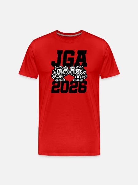 Jga 2026 Bachelor Party Monkeys - Men's Premium Organic T-Shirt - red