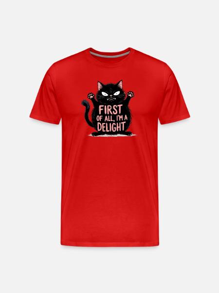 First of All I'm a Delight - Men's Premium Organic T-Shirt - red