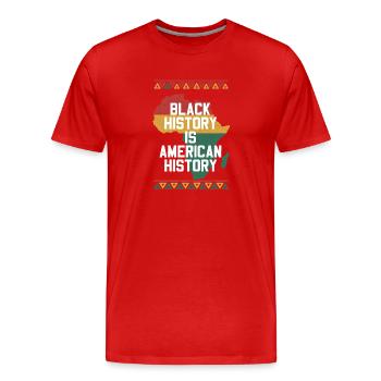 L’histoire des Noirs est American History Africa Design - T-shirt bio Premium Homme - rouge - Devant - Damien (186cm)