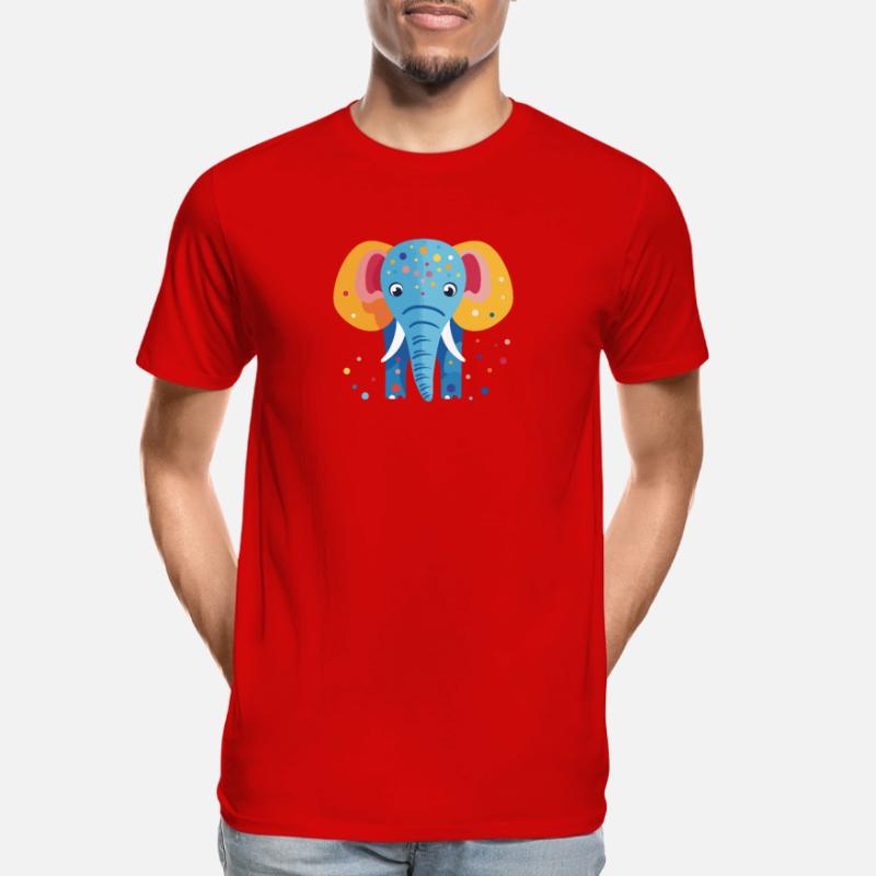 Bunter Elefantenkonfetti Männer Premium Bio T-Shirt