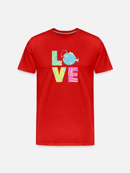 Frogfish - Men's Premium Organic T-Shirt - red