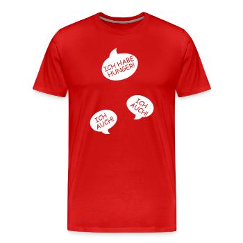 Schwangerschaft verkünden Drillinge Mama Mutter - Männer Premium Bio T-Shirt - Rot - Vorne - Damien (186cm)