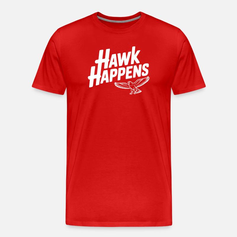 Hawk Happens - Männer Premium Bio T-Shirt - Rot