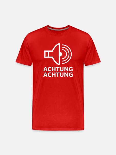 Attention Attention lettering - Men's Premium Organic T-Shirt - red