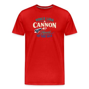 Shanty Crew folk music community - Men's Premium Organic T-Shirt - red - Front - Damien (186cm)