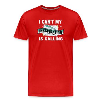 Poetry Slam Ink Stimulation Slam Poetry - Men's Premium Organic T-Shirt - red - Front - Damien (186cm)
