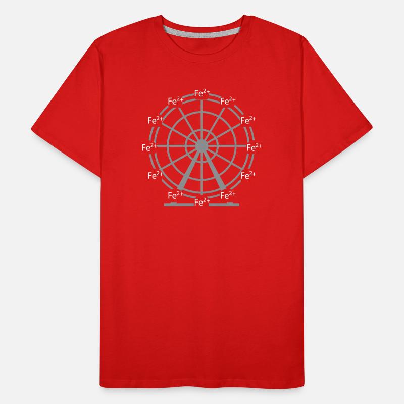 Conception scientifique de la chimie des ions Fer-ferreux Fe2+ T-shirt bio Premium Homme
