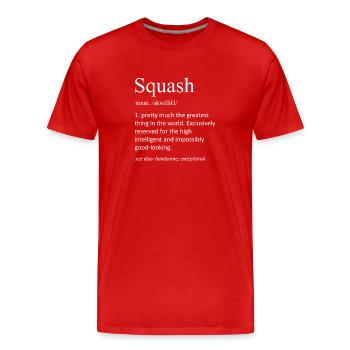 Définition de la courge : Citation drôle de jeu de mots dans le dictionnaire - T-shirt bio Premium Homme - rouge - Devant - Damien (186cm)