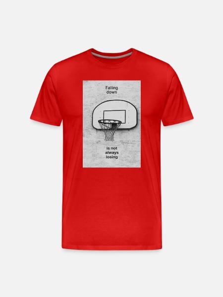 Tomber n’est pas toujours perdre – Affiche - T-shirt bio Premium Homme - rouge