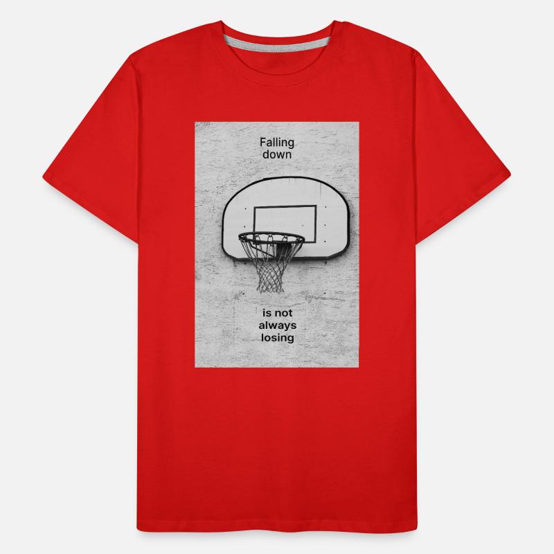 Falling Down Is Not Always Losing – Poster Männer Premium Bio T-Shirt