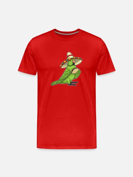 Taco Perroquet - T-shirt bio Premium Homme - rouge