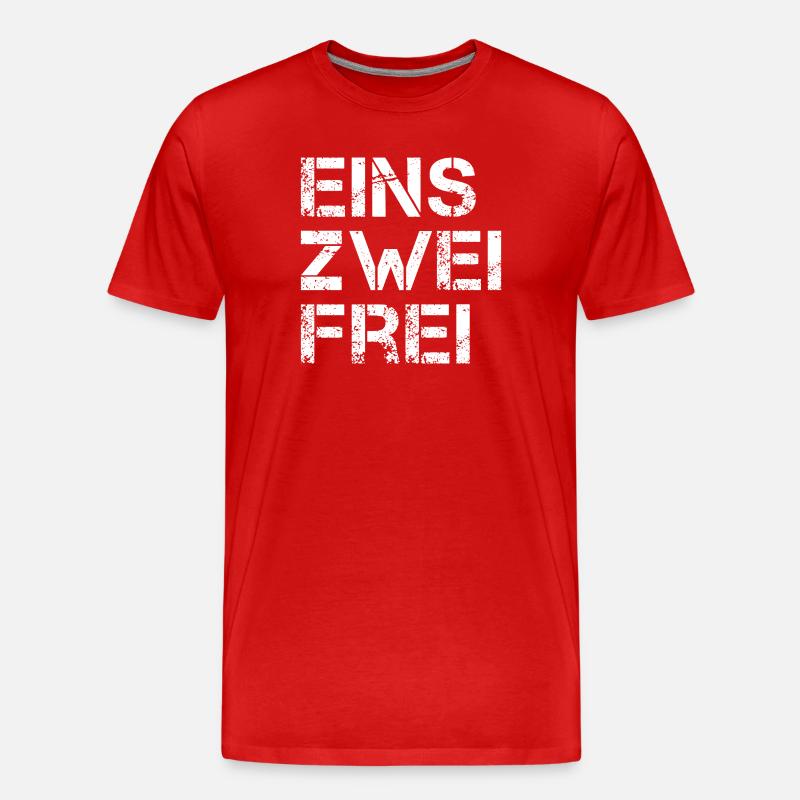 Eins Zwei Frei - Männer Premium Bio T-Shirt - Rot