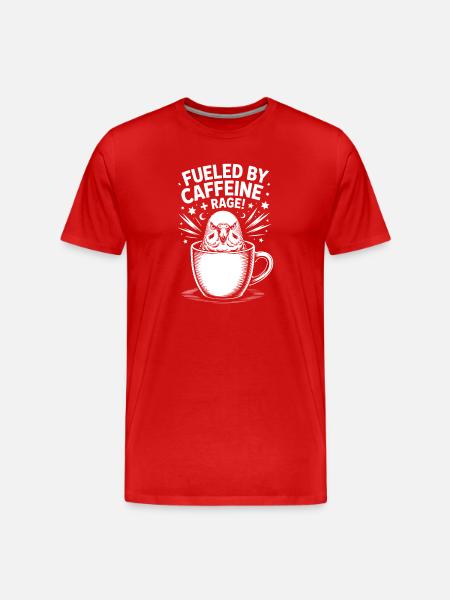 Coffee Sayings Caffeine Funny Coffee Gift - Men's Premium Organic T-Shirt - red