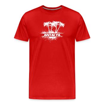 Party Antalya - Men's Premium Organic T-Shirt - red - Front - Damien (186cm)