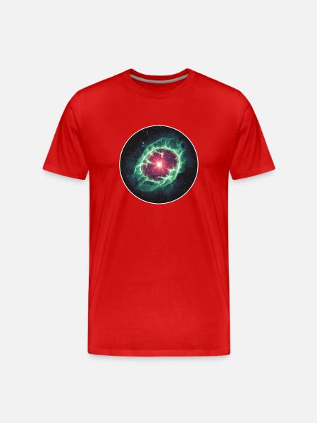 Astronomy Space Planetary Nebula Shell - Men's Premium Organic T-Shirt - red