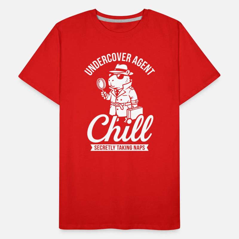 Undercover Agent Chill – Capybara Männer Premium Bio T-Shirt