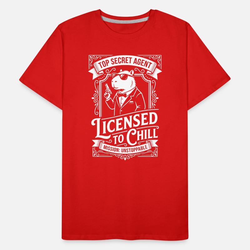 Licensed to Chill - Agent Humor T-shirt bio Premium Homme