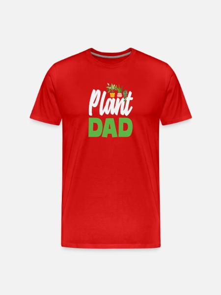 Plant Lover Father Gardening Home Gardener - Men's Premium Organic T-Shirt - red