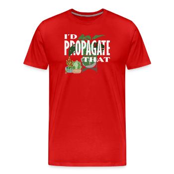 Je propage cette plante amoureuse - T-shirt bio Premium Homme - rouge - Devant - Damien (186cm)