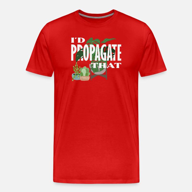 Je propage cette plante amoureuse - T-shirt bio Premium Homme - rouge