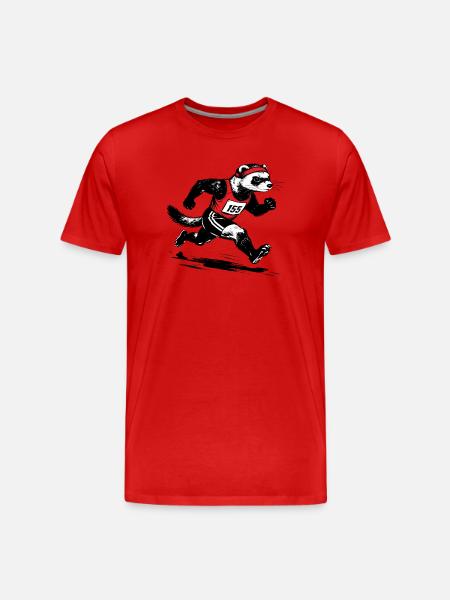 Running ferret in red - Men's Premium Organic T-Shirt - red