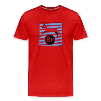 R pour Cerf - T-shirt bio Premium Homme - rouge - Devant - Damien (186cm)