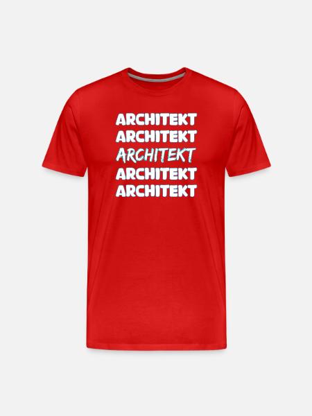 L’architecte comme métier - T-shirt bio Premium Homme - rouge