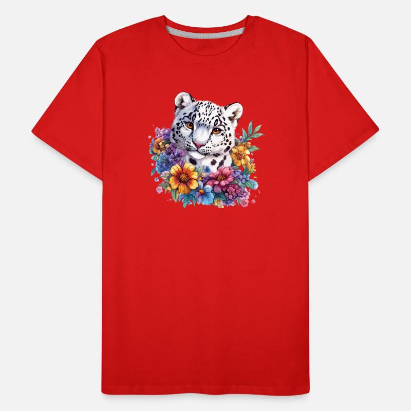 Magie des Fleurs de Léopard T-shirt bio Premium Homme