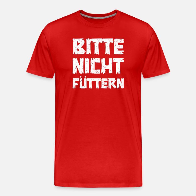 Bitte nicht füttern - Männer Premium Bio T-Shirt - Rot