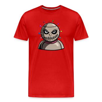 Vodoo Doll - Men's Premium Organic T-Shirt - red - Front - Damien (186cm)